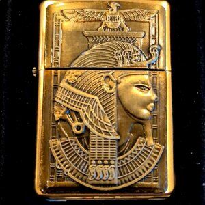 Sharp Egyptian King Brass Armor Emblem Zippo Lighter